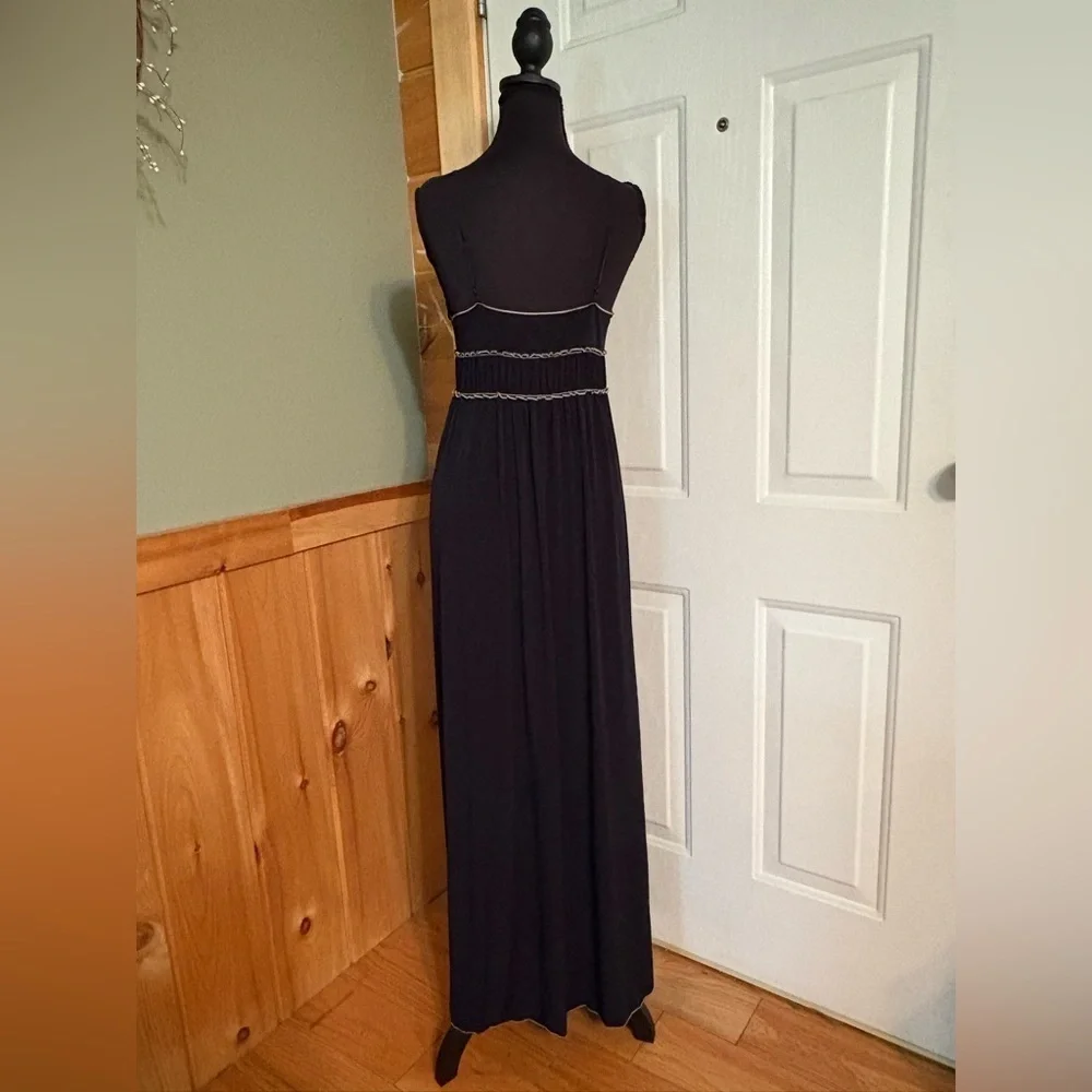 Max Studio Black Spaghetti Strap Long Dress